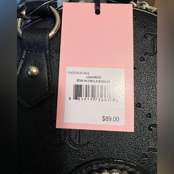 Juicy Couture NWT Black Licorice Semi-Charmed Embossed Satchel Bag Purse (P017) - Picture 9 of 10